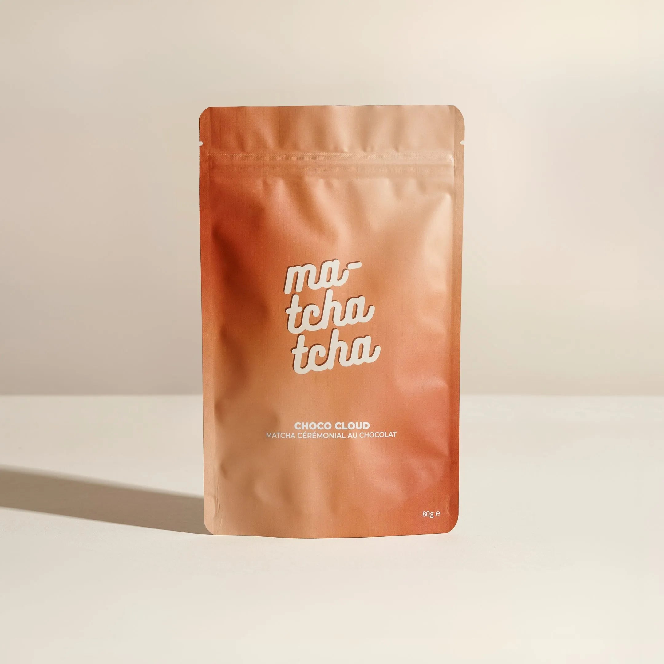 Le sachet de matcha aromatisé au chocolat