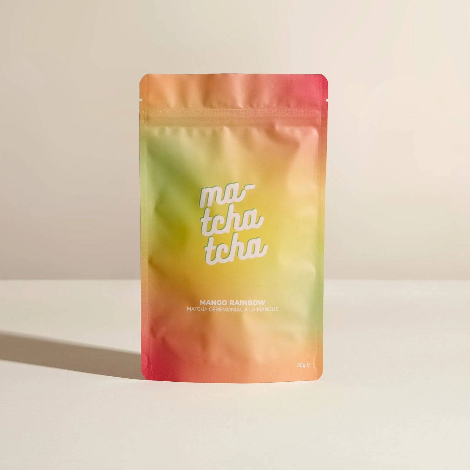 Le sachet de matcha aromatisé à la mangue