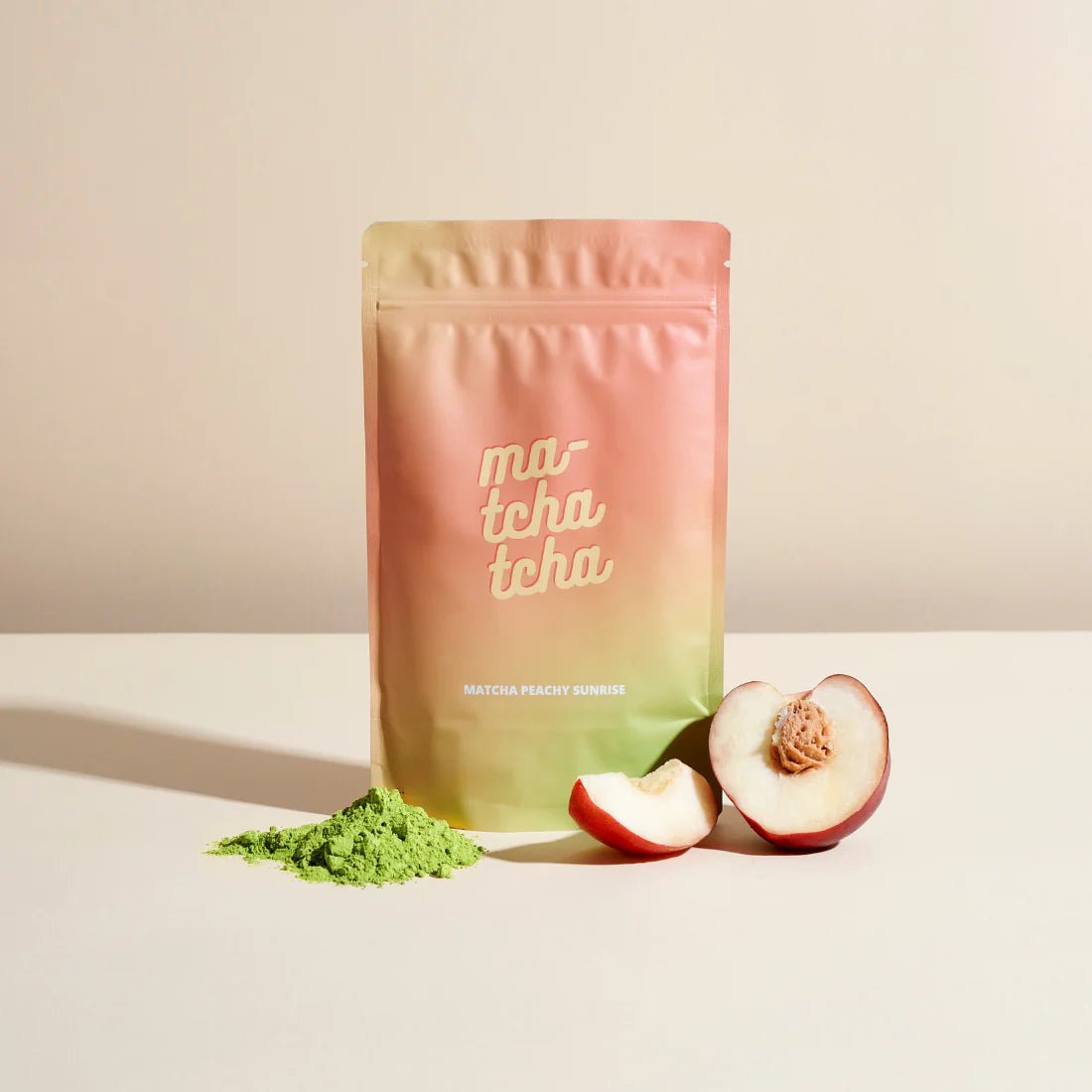 Matcha aromatisé à la pêche naturelle