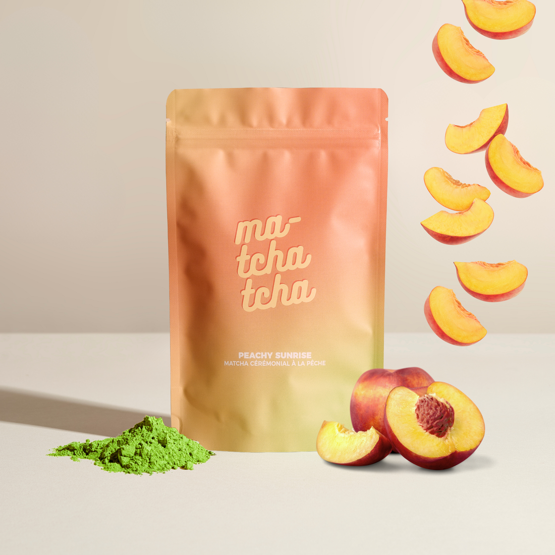 Peachy Sunrise 🍑 - Matcha Cérémonial Pêche