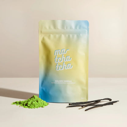 Le matcha vanille avec la poudre